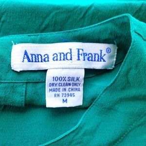 Teal Blue/Green Silk Tee